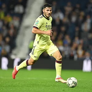 Sead Kolasinac in Action: Arsenal's Defensive Force Against West Bromwich Albion in Carabao Cup