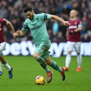 Sead Kolasinac in Action: West Ham United vs. Arsenal FC, Premier League Sead Kolasinac in Action: West Ham United vs. Arsenal FC, Premier League