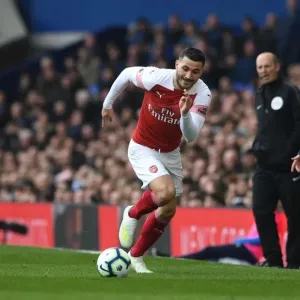 Sead Kolasinac Print, Everton 1:0 Arsenal Premier League Match
