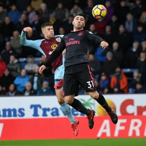 Sead Kolasinac vs. Johann Berg Guamundsson: Intense Battle at Turf Moor - Burnley v Arsenal, Premier League 2017-18 Sead Kolasinac vs. Johann Berg Guamundsson: Intense Battle at Turf Moor - Burnley v Arsenal, Premier League 2017-18