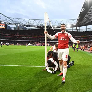 Sead Kolasinac's Euphoria: Arsenal's Triumphant Third Goal Against Tottenham (2018-19)
