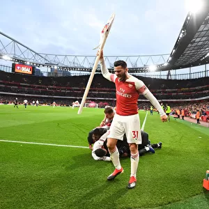 Sead Kolasinac's Euphoric Celebration: Arsenal's Game-Changing Goal vs. Tottenham Hotspur, Premier League 2018-19