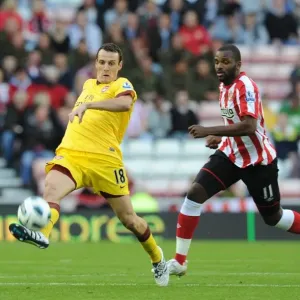 Sebastian Squallaci (Arsenal) Darren Bent (Sunderland). Sunderland 1: 1 Arsenal Sebastian Squallaci (Arsenal) Darren Bent (Sunderland). Sunderland 1: 1 Arsenal