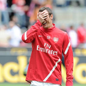 Sebastien Squillaci in Action: Arsenal vs. Cologne Pre-Season Friendly, 2011