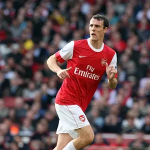 Sebastien Squillaci (Arsenal). Arsenal 1: 0 West Ham United. Barclays Premier League