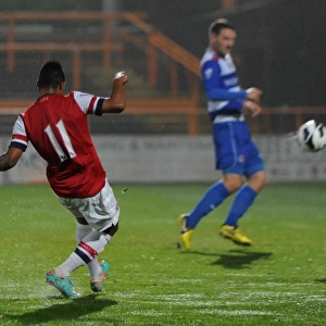 Serge Gnabry scores Arsenals 1st goal. Arsenal U21 2: 0 Reading U21. Barclays Premier U21 League