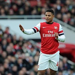 Serge Gnabry Scores in Arsenal's 2-0 Victory over Fulham, Barclays Premier League, Emirates Stadium (January 18, 2014)