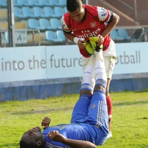 Serge Gnabry Shows Sportsmanship: Helping Injured Chelsea Player Danny Pappoe During Arsenal U19 vs Chelsea U19 NextGen Series Semi-Final