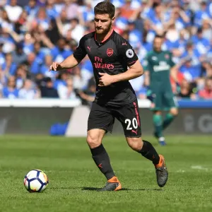 Shkodran Mustafi in Action: Huddersfield Town vs. Arsenal, Premier League 2017-18 Shkodran Mustafi in Action: Huddersfield Town vs. Arsenal, Premier League 2017-18