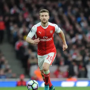 Shkodran Mustafi (Arsenal). Arsenal 0: 0 Middlesbrough. Premier League. Emirates Stadium Shkodran Mustafi (Arsenal). Arsenal 0: 0 Middlesbrough. Premier League. Emirates Stadium