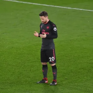 Shkodran Mustafi (Arsenal). Crystal Palace 2: 3 Arsenal. Premier League. Selhurst Park Shkodran Mustafi (Arsenal). Crystal Palace 2: 3 Arsenal. Premier League. Selhurst Park