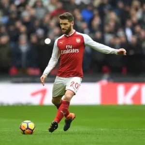 Shkodran Mustafi (Arsenal). Tottenham Hotspur 1: 0 Arsenal. Premier League. Wembley Stadium Shkodran Mustafi (Arsenal). Tottenham Hotspur 1: 0 Arsenal. Premier League. Wembley Stadium