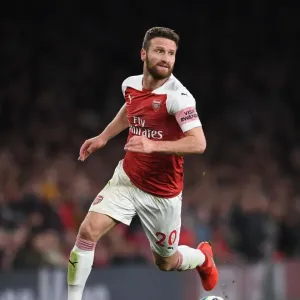 Shkodran Mustafi Focuses in Arsenal's Battle Against Newcastle United, Premier League 2018-19 Shkodran Mustafi Focuses in Arsenal's Battle Against Newcastle United, Premier League 2018-19