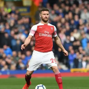Shkodran Mustafi Focuses in Arsenal's Clash Against Everton (2018-19) Shkodran Mustafi Focuses in Arsenal's Clash Against Everton (2018-19)