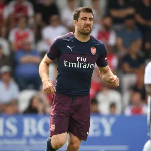 Sokratis in Action: Arsenal's Pre-Season Clash against Borehamwood (2018)