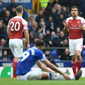 Sokratis in Action: Everton vs Arsenal, Premier League 2018-19