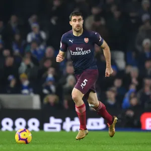 Sokratis in Action Print: Arsenal vs Brighton & Hove Albion