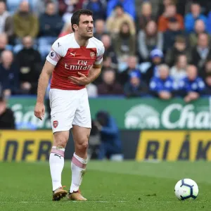 Sokratis of Arsenal in Action against Leicester City - Premier League 2018-19 Sokratis of Arsenal in Action against Leicester City - Premier League 2018-19