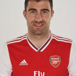 Sokratis of Arsenal. Arsenal Training Ground