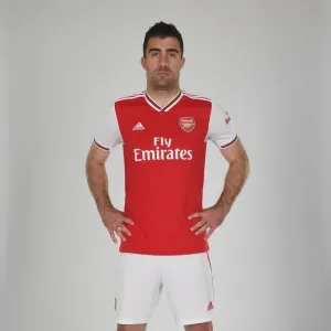 Sokratis of Arsenal. Arsenal Training Ground