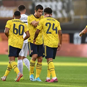 Sokratis Celebrates Reiss Nelson's Goal: Angers vs Arsenal Pre-Season Friendly, 2019