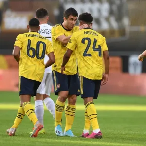 Sokratis Celebrates Reiss Nelson's Goal: Angers vs Arsenal Pre-Season Friendly, 2019