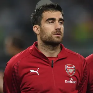 Sokratis Gears Up: Arsenal vs Qarabag, UEFA Europa League, Group E, Baku, 2018 Sokratis Gears Up: Arsenal vs Qarabag, UEFA Europa League, Group E, Baku, 2018