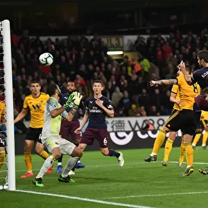 Sokratis Scores the Winning Goal: Wolverhampton Wanderers vs. Arsenal FC, Premier League 2018-19