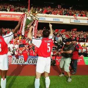Sol Campbell and Martin Keown (Arsenal) lift the F. A Sol Campbell and Martin Keown (Arsenal) lift the F. A