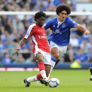 Song and Fellaini: Arsenal's Dominance over Everton in 1:6 Premier League Victory, August 2009 Song and Fellaini: Arsenal's Dominance over Everton in 1:6 Premier League Victory, August 2009
