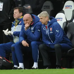 Steve Bould Arsenal Assistant Manager and Arsene Wenger the Arsenal Manager. Newcastle United 1