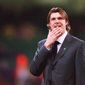Stuart Taylor in his Cup Final suit before the match. Arsenal 1: 0 Southampton Stuart Taylor in his Cup Final suit before the match. Arsenal 1: 0 Southampton