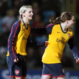 Suzanne Grant celebrates scoring Arsenals 5th goal