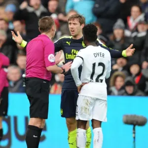 Swansea vs Arsenal: Monreal Contests Challenge with Dyer Swansea vs Arsenal: Monreal Contests Challenge with Dyer
