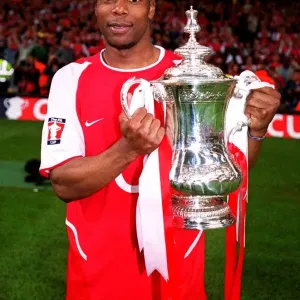 Sylvain Wiltord Lifts the FA Cup: Arsenal's Victory over Southampton (1-0), The Millennium Stadium, Cardiff, Wales, May 2003 Sylvain Wiltord Lifts the FA Cup: Arsenal's Victory over Southampton (1-0), The Millennium Stadium, Cardiff, Wales, May 2003