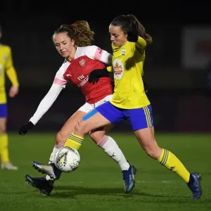 A Tense Clash: Lia Walti vs. Lucy Staniforth in Arsenal Women vs. Birmingham City FA WSL Cup Match A Tense Clash: Lia Walti vs. Lucy Staniforth in Arsenal Women vs. Birmingham City FA WSL Cup Match