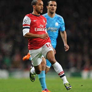 Theo Walcott in Action: Arsenal vs. Olympique de Marseille, UEFA Champions League (2013)