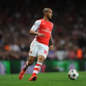 Theo Walcott in Action: Arsenal vs AS Monaco, UEFA Champions League Round of 16, 2015