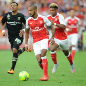 Theo Walcott in Action: Arsenal's Pre-Season Battle against RC Lens, 2016 Theo Walcott in Action: Arsenal's Pre-Season Battle against RC Lens, 2016