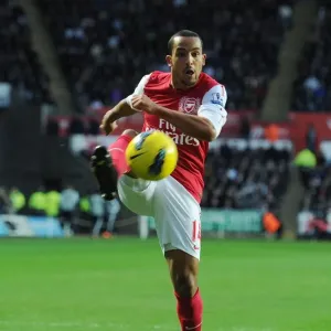 Theo Walcott in Action: Swansea City vs. Arsenal, Premier League 2011-12