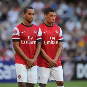 Theo Walcott and Alex Oxlade-Chamberlain of Arsenal during Kitchee FC Match, 2012 Theo Walcott and Alex Oxlade-Chamberlain of Arsenal during Kitchee FC Match, 2012