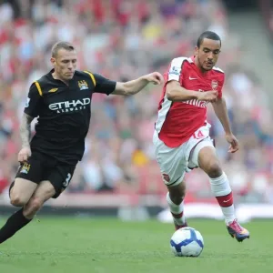 Theo Walcott (Arsenal) Craig Bellamy (Man City). Arsenal 0: 0 Manchester City