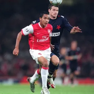 Theo Walcott (Arsenal) Daniel Pudil (Slavia) Theo Walcott (Arsenal) Daniel Pudil (Slavia)