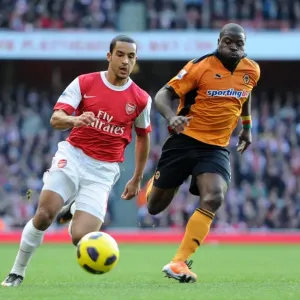 Theo Walcott (Arsenal) George Elokobi (Wolves). Arsenal 2: 0 Wolverhampton Wanderers