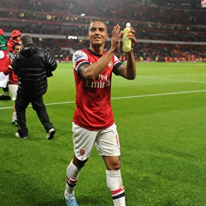 Theo Walcott (Arsenal) during the lap of appreciation at the end of the match. Arsenal 4