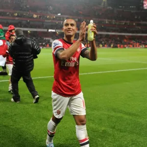 Theo Walcott (Arsenal) during the lap of appreciation at the end of the match. Arsenal 4