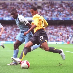 Theo Walcott (Arsenal) Micah Richards (Man City) Print Theo Walcott (Arsenal) Micah Richards (Man City) Print