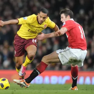 Theo Walcott (Arsenal) Michael Carrick (Man United). Manchester United 1: 0 Arsenal