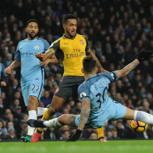 Theo Walcott (Arsenal) Nicolas Otamendi (Man City) Theo Walcott (Arsenal) Nicolas Otamendi (Man City)