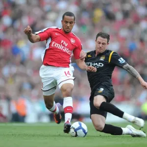 Theo Walcott (Arsenal) Wayne Bridge (Man City). Arsenal 0: 0 Manchester City